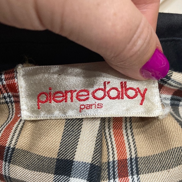 VINTAGE Pierre Dalby Paris Plaid Lined Long Belted Trench Coat Women’s L - Picture 3 of 11